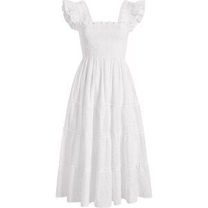 Hill House The Eyelet Ellie Nap Dress - White Eyelet, XS